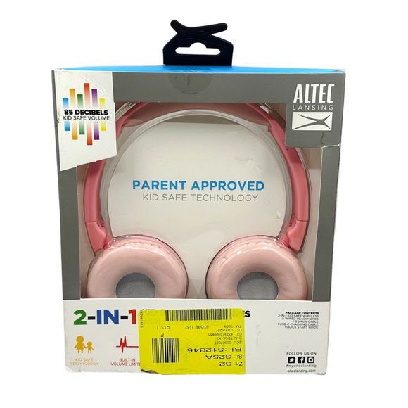 Altec Lansing Kid Safe 2-IN-1 Bluetooth & Wired Headphones - Picture 3 of 3